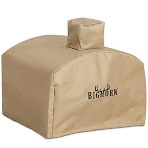 big horn outdoors rain cover for gas pizza oven, heavy duty waterproof and weather resistant oxford fabric covers
