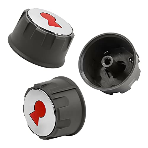 PalpitateC Gas Grill Burner Knobs 69893 Compatible with Weber Spirit 200 & 300 Series (with Up Front Controls) Years 2013 and Newer, Control Knobs Replacement Set of 3