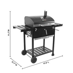 Royal Gourmet CD1824EC 24-Inch Charcoal BBQ Grill with Cover, Black