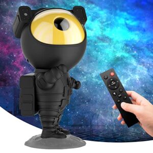 bestyijo astronaut light projector, galaxy projector night light 3d nebula decor lamp for kids room with remote control, 8 color modes star projector for bedroom ceiling gaming room decor
