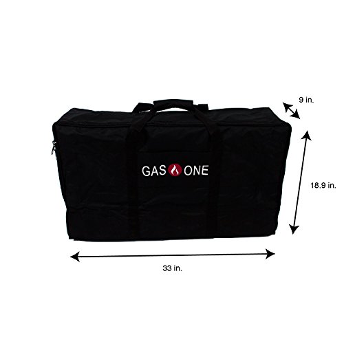 Gas One Propane Double Burner Two Burner Camp Stove & New Propane Stove Burner Universal Carry Bag for Double Burner Cooker Grills Heavy Duty, 50460