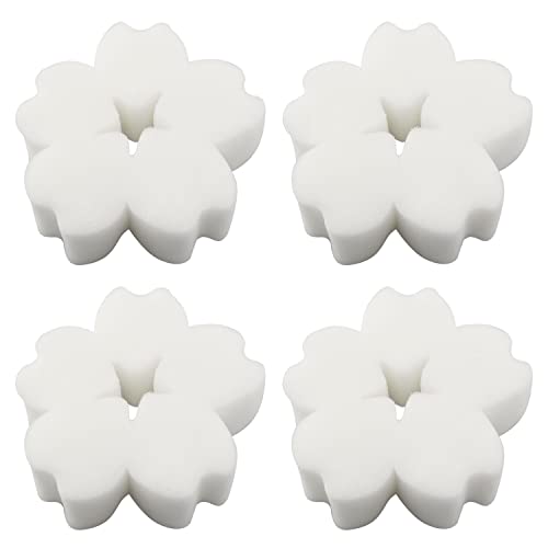 RLECS 4pcs Oil Absorbing Scum Sponge Cherry Blossom Oil Absorbent Sponge Swimming Pool Cleaning Sponge Scum Sponge Spa Sponge Hot Tubs Spa Filters