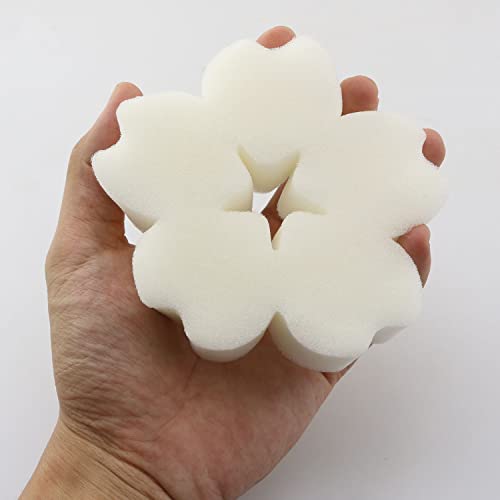 RLECS 4pcs Oil Absorbing Scum Sponge Cherry Blossom Oil Absorbent Sponge Swimming Pool Cleaning Sponge Scum Sponge Spa Sponge Hot Tubs Spa Filters