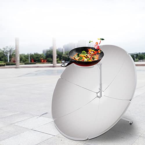 1800W Portable Solar Cooker Parabolic Sun Oven Outdoor Camping Barbeque Cooking Food Concentrating Heat Tool, 1.5M Diameter