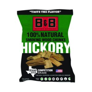 B&B Charcoal Hickory Wood Smoking Chunks 549 cu. in. - Case of: 1