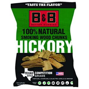 B&B Charcoal Hickory Wood Smoking Chunks 549 cu. in. - Case of: 1