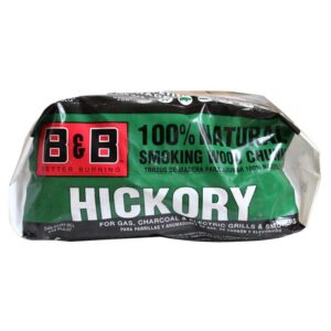 B&B Charcoal Hickory Wood Smoking Chunks 549 cu. in. - Case of: 1