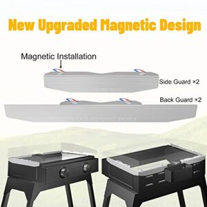 Wind Guards for Blackstone 36 Inch Griddle, Magnetic Stainless Steel Wind Screen, Blackstone Griddle Accessories for Flat Top Grill, Compatible with Hood and Side Shelf Hold Heat, Grill Accessories