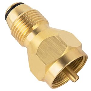 shinestar universal propane refill adapter for 1 lb tanks, propane adapter 1 lb to 20 lb for 16 oz propane fuel cylinder, solid brass