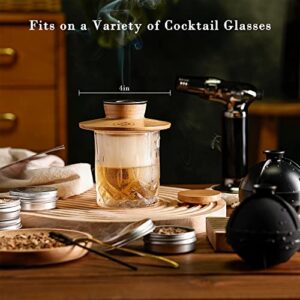 Ritual Life Cocktail Smoker Kit with Torch, 2 Bonus Glasses, 2 Ice Ball Molds, 4 Flavor Chips- Old Fashioned Smoker Kit for Whiskey, Bourbon Drinks & Food- Birthday