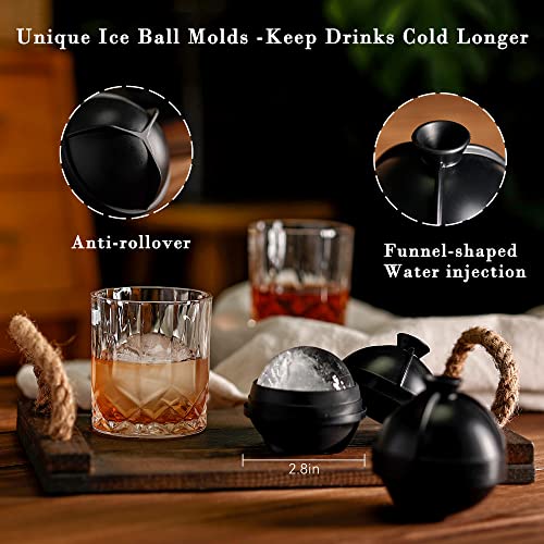 Ritual Life Cocktail Smoker Kit with Torch, 2 Bonus Glasses, 2 Ice Ball Molds, 4 Flavor Chips- Old Fashioned Smoker Kit for Whiskey, Bourbon Drinks & Food- Birthday