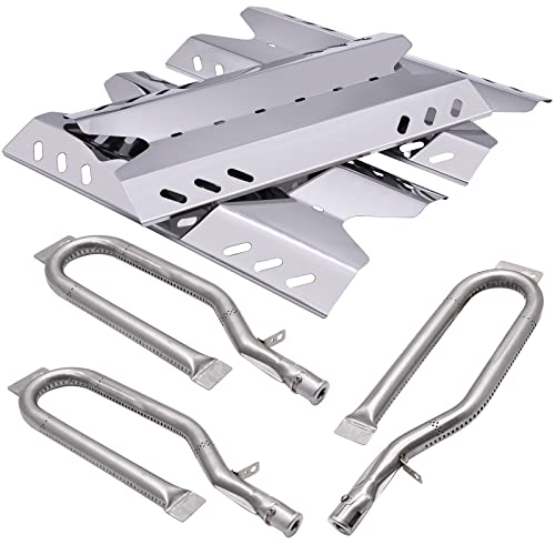 Hipoilk Replacement Parts for Members Mark BQ06042-1 BQ06043-1 BQ05046-6 BQ05046-6-A BQ05046-6A, Sam's Club, Outdoor Gourmet Gas Grill Models, Burner Tube, Steel Heat Plate Burner Cover