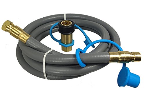 M.B. Sturgis Inc. 1/2" ID Gas Grill Quick Disconnect Gas Connector Kit (10 Feet)