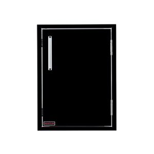 whistler vertical stainless steel single access door for outdoor kitchen bbq grill island,16.50″×22.50″×3.2″,black