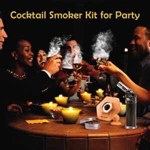 Cocktail Smoker Kit with Torch - Upgraded Torch Old Fashioned Bourbon Whiskey Smoker Kit with 4 Flavors of Wood Chips, Unique Gifts for Men, Whiskey Lover, Husband and Dad. Premium Gift Box