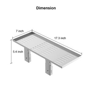 Universal Grill Foldable Warming Rack/Shelf for Blackstone 17'' 22'' 28'' 36'', Pit Boss,Camp Chef and Most Flat Top/Table Top Griddle Grill,Stainless Steel BBQ Shelf Replacement Parts,1 Pack