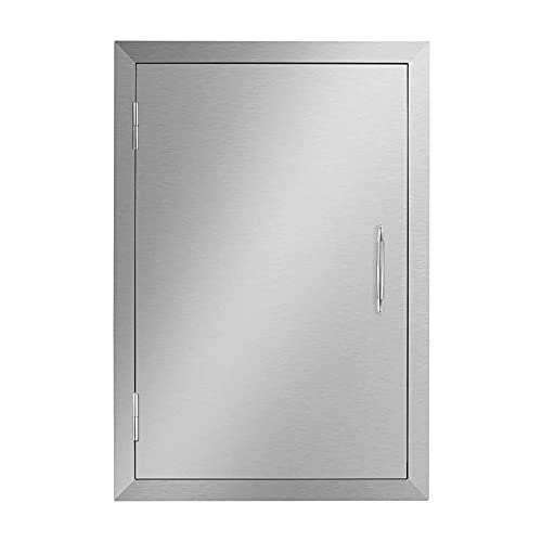 L 17x 24" H Access Panel, GDAE10 BBQ Single Door, Vertical 304 Stainless Steel, Outdoor Kitchen Doors for Island, Grill Station, Outdoor Cabinet Grill Station Home Restaurant Shopping Mall