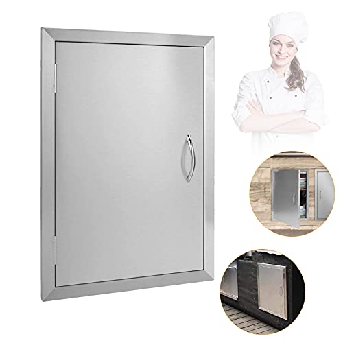 L 17x 24" H Access Panel, GDAE10 BBQ Single Door, Vertical 304 Stainless Steel, Outdoor Kitchen Doors for Island, Grill Station, Outdoor Cabinet Grill Station Home Restaurant Shopping Mall