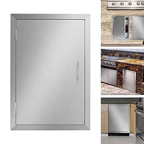 L 17x 24" H Access Panel, GDAE10 BBQ Single Door, Vertical 304 Stainless Steel, Outdoor Kitchen Doors for Island, Grill Station, Outdoor Cabinet Grill Station Home Restaurant Shopping Mall