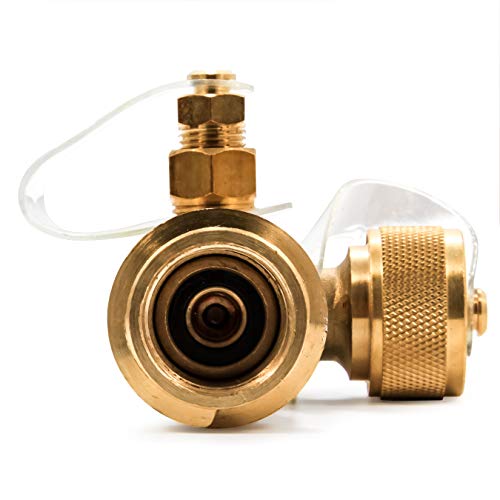 Camco Propane Brass 4 Port Tee- Comes with 5ft and 12ft Hoses, Allows for Connection Between Auxiliary Propane Cylinder and Propane Appliances (59123) , Black