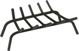 panacea 15405 wrought iron fire grate, 18-inch,black
