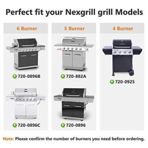 Replacement Parts for Nexgrill 720-0896B 720-0896C 720-0882A 720-0896 720-0925 Grills, 6 Pack Burner Tubes, Flame Tamers Heat Shields, Ignitors Replacement for Nexgrill Deluxe 6 Burner Gas Grills