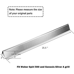 Hisencn Burner Tube, Flavorizer Bars, Cooking Grates for Weber Spirit 200 Series, Weber E-200, E-210, S-200, S-210, Genesis Silver A, Spirit 500 (with Side Control), Spirit E210 Parts