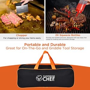 Commercial Chef Blackstone Griddle Accessories Kit - Flat Top Grill Accessories Set - Blackstone Accessories for Griddle Tools - Hibachi Grill Accessories - Traeger and Weber Griddle Spatula Set - 9PC