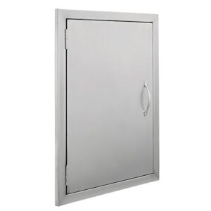 bltpress 17″ wx24 h bbq access door 304 stainless steel bbq island door heavy duty single vertical door for outdoor kitchen
