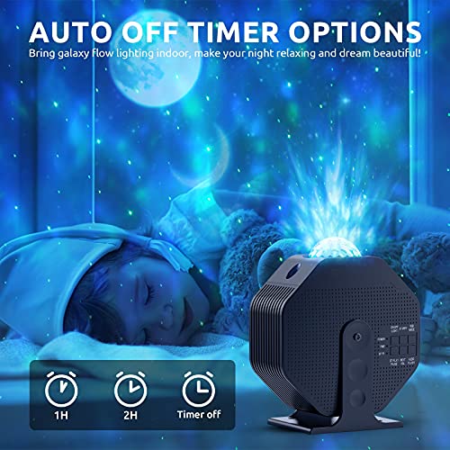 Star Projector Galaxy Light, 270°Rotating Night Light Projector, Starry Night Light Galaxy Projector with Bluetooth Speaker Remote Control Timer for Adult Bedroom Birthday Party Gifts