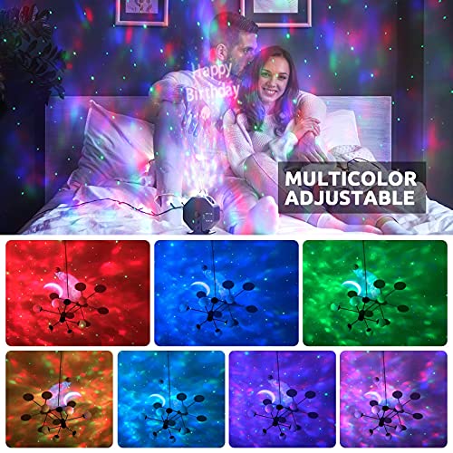 Star Projector Galaxy Light, 270°Rotating Night Light Projector, Starry Night Light Galaxy Projector with Bluetooth Speaker Remote Control Timer for Adult Bedroom Birthday Party Gifts