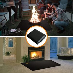 Hipiere Under Grill Mat - 48 x 30 inch Grill Mat & Fire Pit Mat | Grill Mats for Outdoor Grill Deck Protector | Durable Grill Mat for Deck & Fireplace Mat Fireproof | Oil-Proof & Easy to Clean