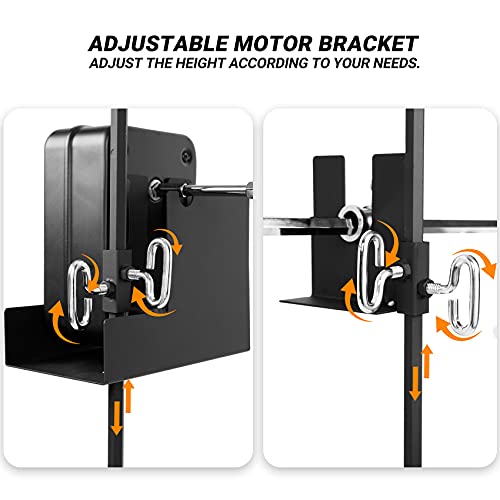 onlyfire Barbecue Rotating Cordless Dual Post Open Fire Spit Rotisserie Grill System with 38 Inch Spit Rod