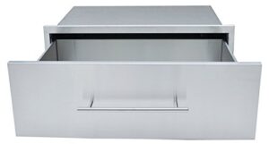 sunstone de-md30 designer series raised style height single drawer, 30″ x 10″, stainless steel