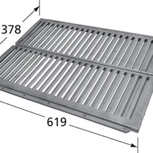 Music City Metals 99721 Stainless Steel Heat Plate Replacement for Select Ducane Gas Grill Models