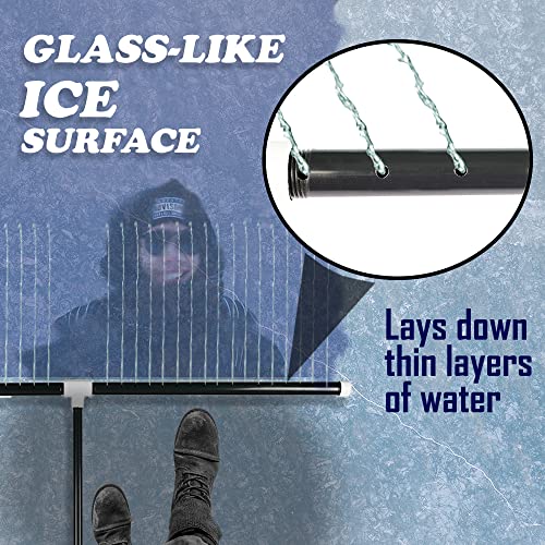 Rink Rake Backyard Ice Resurfacer, 48 inches Wide, Garden Hose Extension to Maintain Ice Rink, Create Ice Rink with Ease