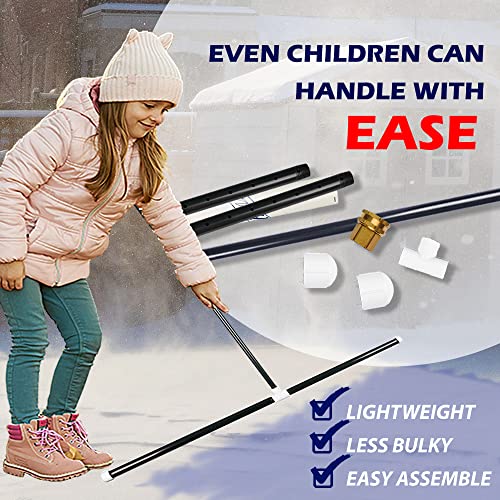 Rink Rake Backyard Ice Resurfacer, 48 inches Wide, Garden Hose Extension to Maintain Ice Rink, Create Ice Rink with Ease