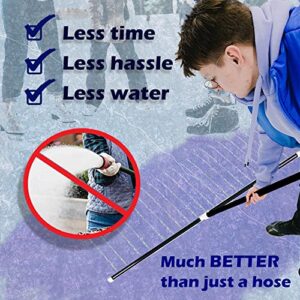 Rink Rake Backyard Ice Resurfacer, 48 inches Wide, Garden Hose Extension to Maintain Ice Rink, Create Ice Rink with Ease