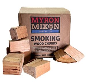 myron mixon wood chunks for smoking | pecan | premium wood chunks that add flavor to food, made in the usa | 16lb box