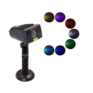 LEDMALL Motion Snow Fall Full Spectrum Star Effects 7 Color White Laser Christmas Lights, and Decorative Lights with Remote Control