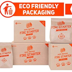 Zorestar Fire Starters XXL 120+ pc - Eco firelighters for Indoor and Outdoor Use and Fire Starter 60+ pc XXL Size - Сharcoal fire Starters