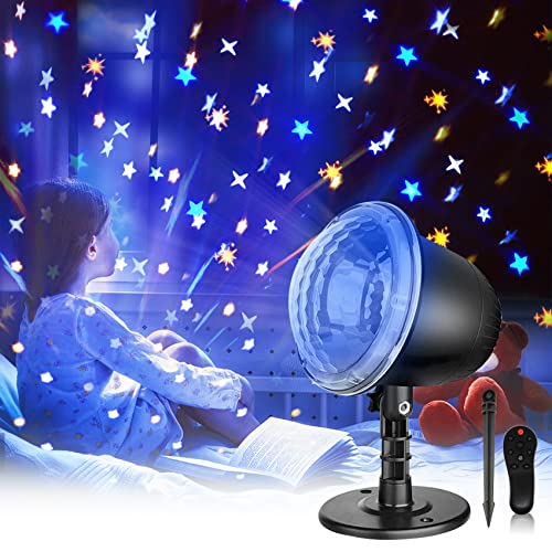 Star Projector,Night Light Projector for Kids,Holiday Projector Lights Outdoor with Remote Control,Waterproof LED Projector Landscape Light for Bedroom Garden Wedding Party Christmas Gift