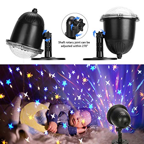 Star Projector,Night Light Projector for Kids,Holiday Projector Lights Outdoor with Remote Control,Waterproof LED Projector Landscape Light for Bedroom Garden Wedding Party Christmas Gift