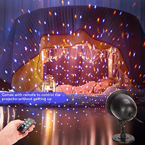 Star Projector,Night Light Projector for Kids,Holiday Projector Lights Outdoor with Remote Control,Waterproof LED Projector Landscape Light for Bedroom Garden Wedding Party Christmas Gift