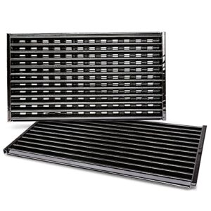 hisencn 17″ infrared grill grates replacement for charbroil performance tru-infrared 2 burner gas grill 463633316 463672016 463672216 463672416, stamped porcelain steel replacement emitter plates