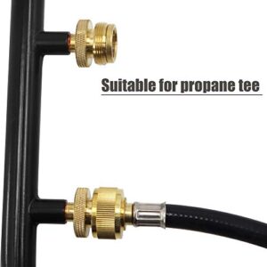 LONGADS Packs of 2 (12 FT) Propane Torch Extension Hose for Propane Tree Distribution Tree Post, T and Y Connector. 1inch × 20 Female Throwaway Cylinder Thread, 1inch × 20 Male Connector