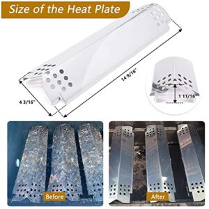 Grill Heat Plates for Home Depot Nexgrill Replacement Parts 5 Burner 720-0888N, 720-0882A, 720-0896, 720-0888, 720-0882S Gas Grill, for Nexgrill Grill 4 Burner 720-0830H Stainless Steel Flame Tamer.