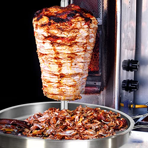 DAKOS al pastor skewer for grill Upgraded Thicken Stainless Vertical Skewer griddle, Barbecue Grill Stand,Vertical Skewer Grill, Great for Tacos Al Pastor, Tacos, Whole Chicken (15.27 x 13.39 x 2.83)