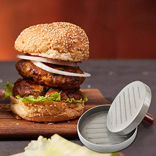 Cozihom Burger Press and Patty Papers Set, Non-Stick Hamburger Press, Grill Press, Patty Maker Mold with 120 Pcs Wax Patty Paper Sheets