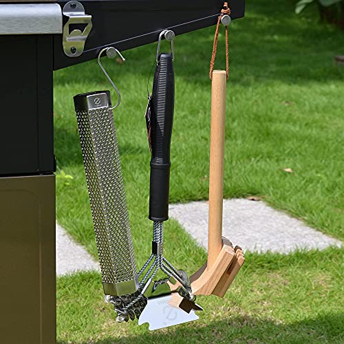 Z GRILLS Pellet Smoker Tube with 2 Hooks and Brush, 12" BBQ Billowing Smoke Mesh Stainless Steel for Cold/Hot Smoking